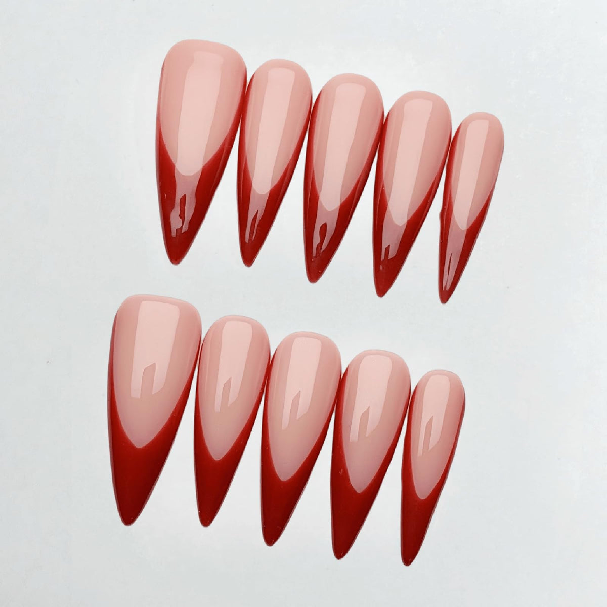 Handmade Almond Press on Nails Medium, Nude White French Tip Fake Nails with 3D White Flower Gold Metal Lines Pearl Decor, Glossy Reusable Full Cover False Nails for Women Wedding Daily(S)