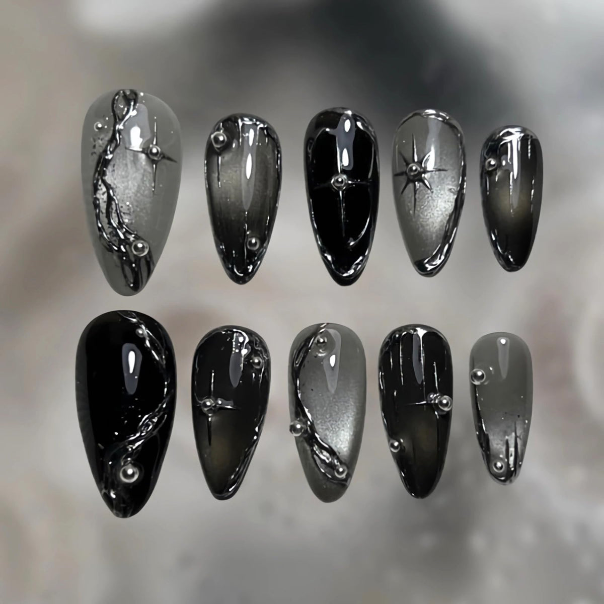 BABALAL Bridal Lace Press On Nails, Medium Almond Fake Nails with 3D White Floral & Pearl, Nude Ombre Acrylic Stick On Nails for Women 24Pcs