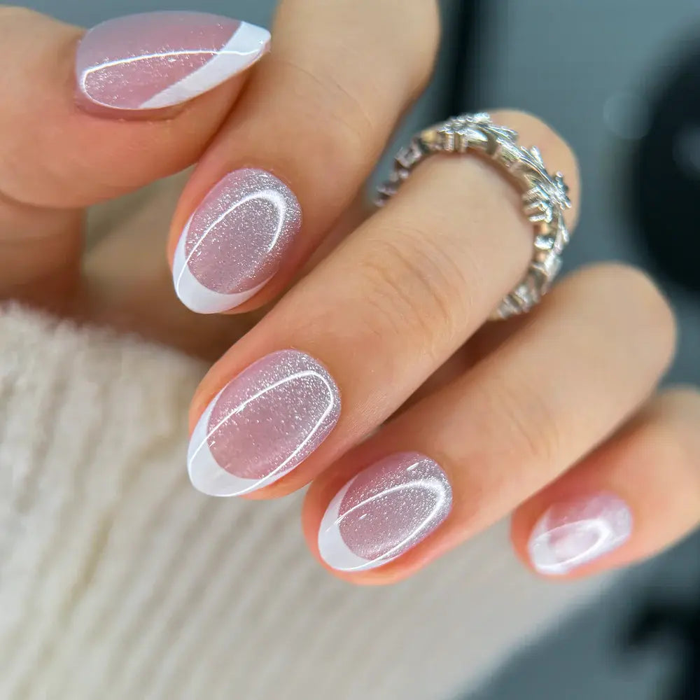 CurvLife Nailora Extra Short Almond Press-On Nails Collection – 30PCS Soft-Tapered Shape, Nude Pink, Glossy Minimal, Floral and Chic Everyday Styles, Reusable Salon-Look Nails for Daily Wear, Work, Dates and Effortless Polished Looks,sohochic