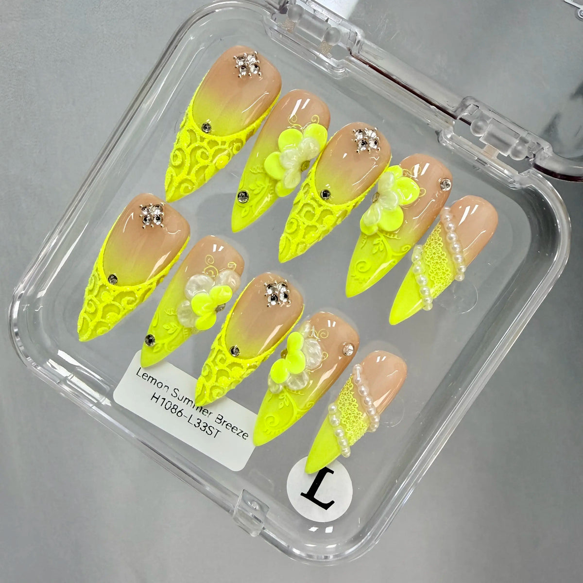Promake 2026 Summer Handmade Press-On Nails Collection, 100% Luxury Easy Apply Set with Art Designs & Care Tools, Beach Ready Unique Look Sizes S-L, Salon-Quality at Home, Ready to Gift,sohochic