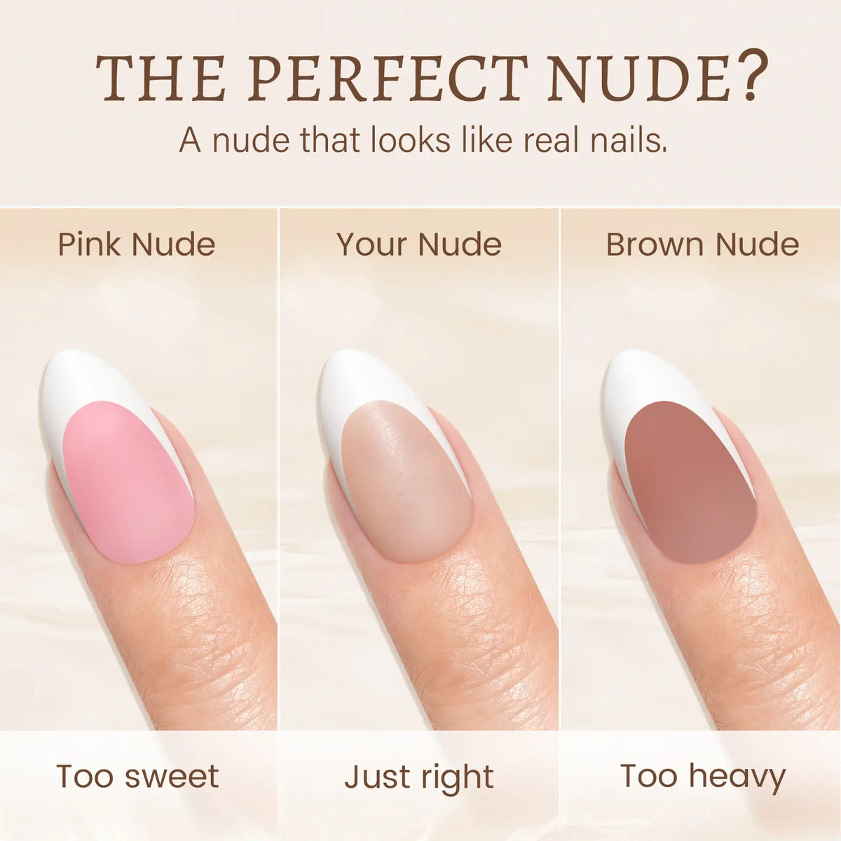 Aillsa Neutral Nude Base French Tip Press On Nails - Beauty Products with Glossy/Matte Finish, Ready-to-Wear/DIY, French Nail Art for Dates,Weddings, Natural Look Glam Accessory,sohochic