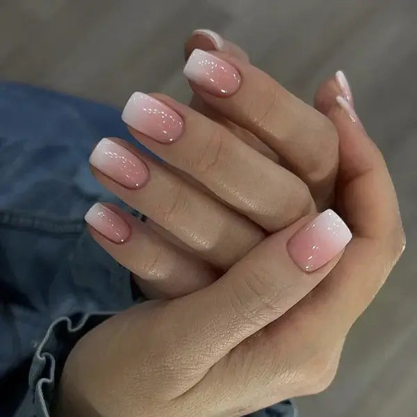 Elegant Light Purple Ombre Press On Nails | CurvLife Nail | 30pcs Medium Coffin Fake Nails | Glossy Finish with Subtle Purple Gradient | Easy to Apply, Comfortable & Long-Lasting | Ideal for Daily Commutes, Business Lunches, Weddings & Elegant Events