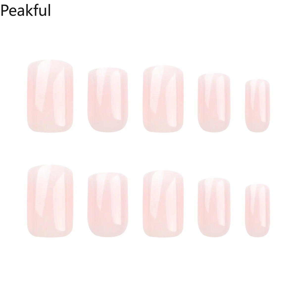 24Pcs Wholesale Classic French Pink White Gradient Press-On Nails, Long Square Glossy Fake Nails with Ombre Finish, Reusable Manicure Set for Women, Perfect for Weddings, Prom & Daily Chic