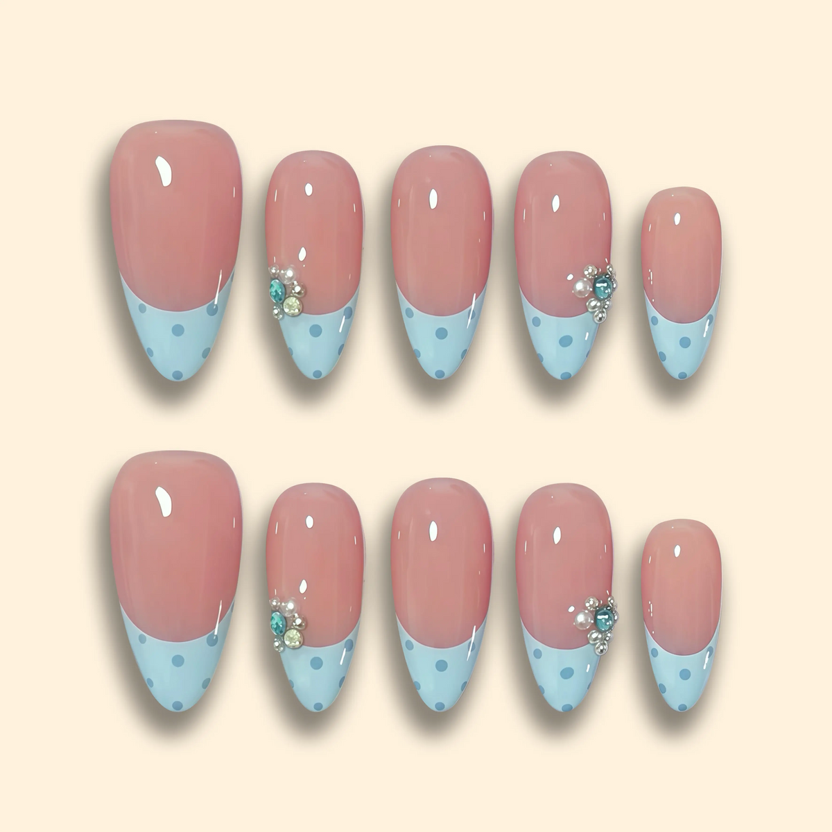 Pressmeon Handmade Press-on Nails | Glamorous Stiletto Square Almond Shape Collection | 3D Luxury Salon Quality press on nails | Reusable & Extra Durable press on nail sets | Eco Package acrylic nails with nail glue