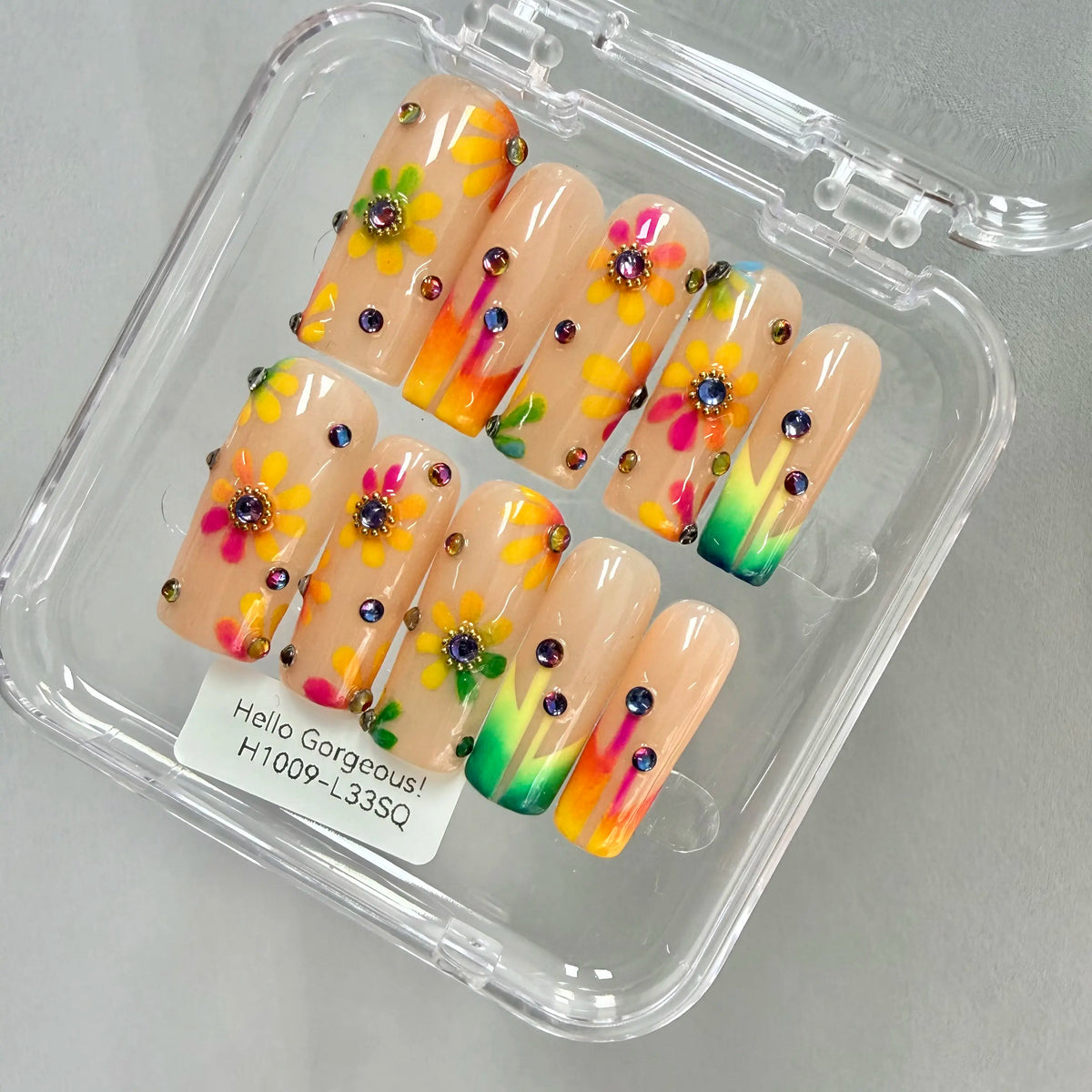 Promake 2026 Summer Handmade Press-On Nails Collection, 100% Luxury Easy Apply Set with Art Designs & Care Tools, Beach Ready Unique Look Sizes S-L, Salon-Quality at Home, Ready to Gift,sohochic