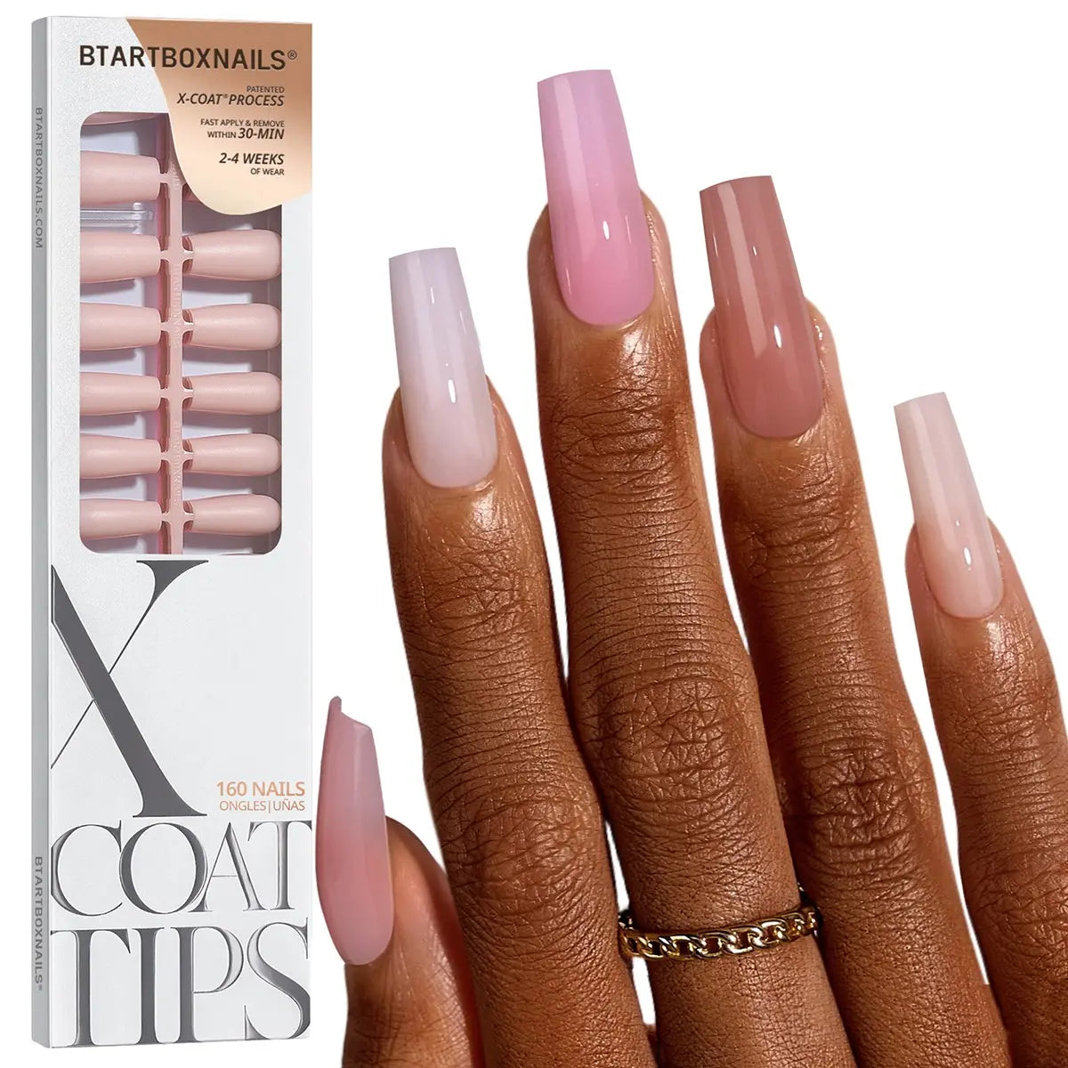 btartboxnails XCOATTIPS Soft Gel Nail Tips - Square or Almond or Coffin or Stiletto Press on Nails,4-Week Wear, Easy-to-Apply, Soak Off, Salon Quality Value at Home, 16 Size - 160 Fake Nails,sohochic