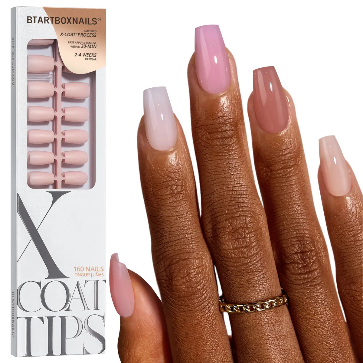 btartboxnails XCOATTIPS Soft Gel Nail Tips - Square or Almond or Coffin or Stiletto Press on Nails,4-Week Wear, Easy-to-Apply, Soak Off, Salon Quality Value at Home, 16 Size - 160 Fake Nails,sohochic