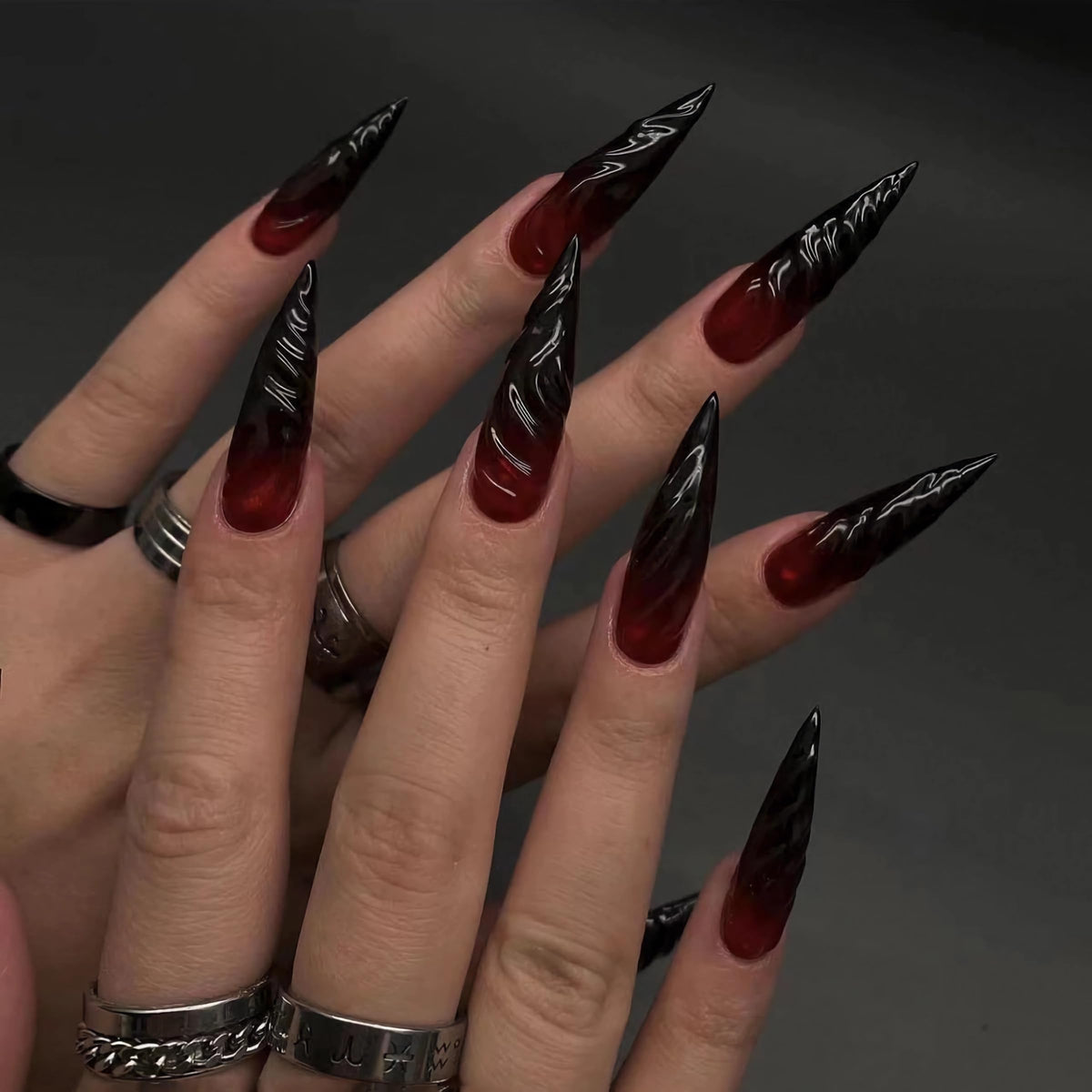 BABALAL Press On Nails, Extra Long Stiletto Fake Nails, Nude Pink, Crystal Rhinestone & Diamond Accents, Glossy Luxury Wedding Party Glue On Nails for Women and Girls 24Pcs