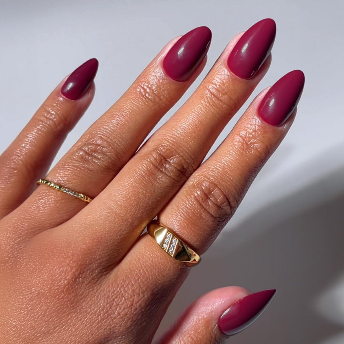 Glamnetic Press On Nails - Medium Coffin, Glossy Fake Nails 30 Pc Full Kit