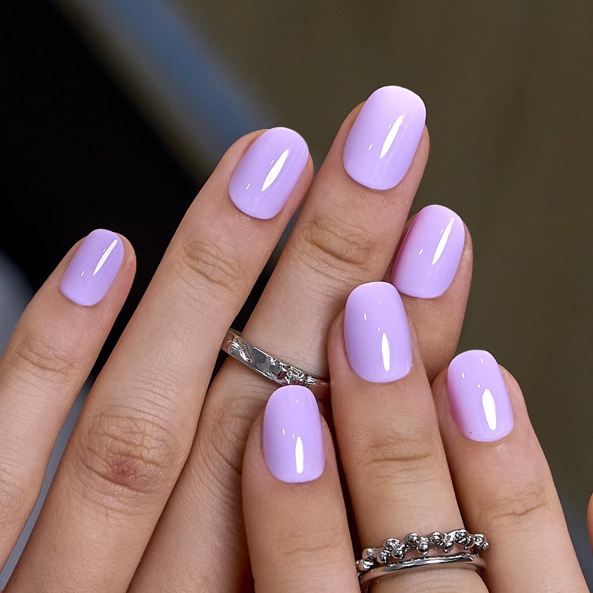 CurvLife Extra Short Oval Press On Nails, Nude Peach Pink, Soft Gel