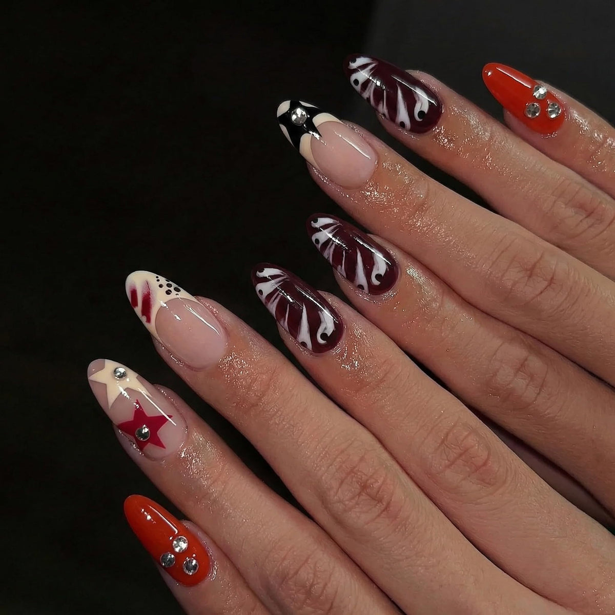 BABALAL Bridal Lace Press On Nails, Medium Almond Fake Nails with 3D White Floral & Pearl, Nude Ombre Acrylic Stick On Nails for Women 24Pcs