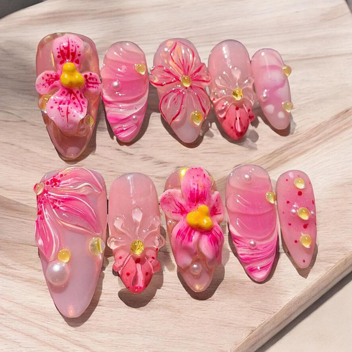 30Pcs Gold Star Moon Press on Nails Long Stiletto French Tip Fake Nails Press on 3D Chrome Gold Design Sun False Nails Irregular Gilded Lines Full Cover Purple Glossy Artificial Acrylic Nail for Women