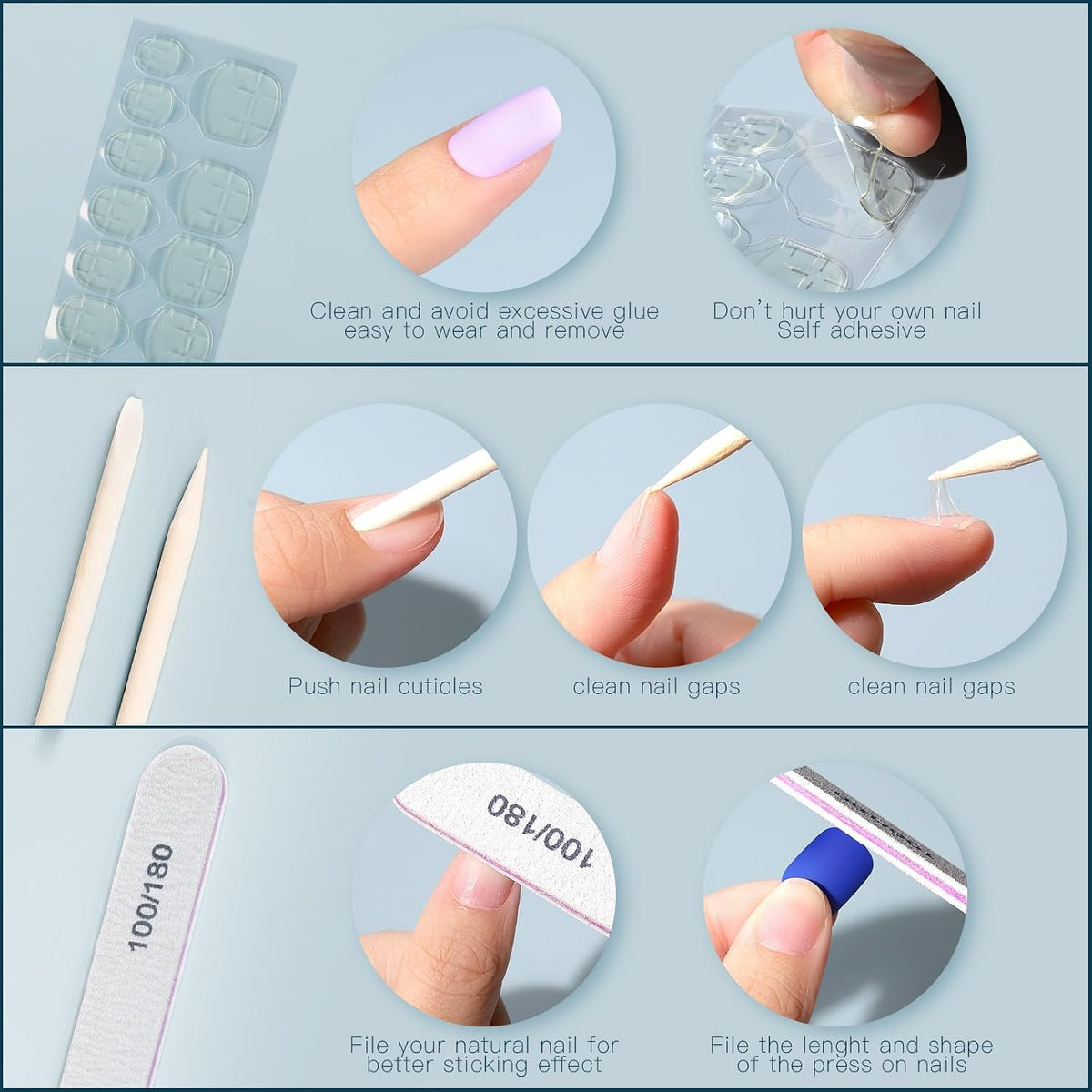 FANDAMEI Press on Nails, 24 Colors 576PCS Press on Nails Short Square Matte Glossy. Glitter Nails Short Round. Natural Fit Lightweight Fake Nails Natural for Nail Art