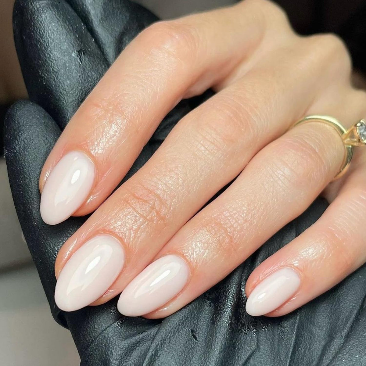 Modelones Extra Short Press on Nails, French Tips Squoval Fake Nails