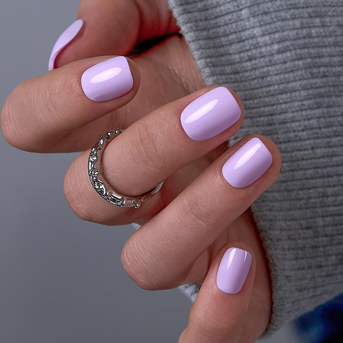 CurvLife Extra Short Oval Press On Nails, Nude Peach Pink, Soft Gel