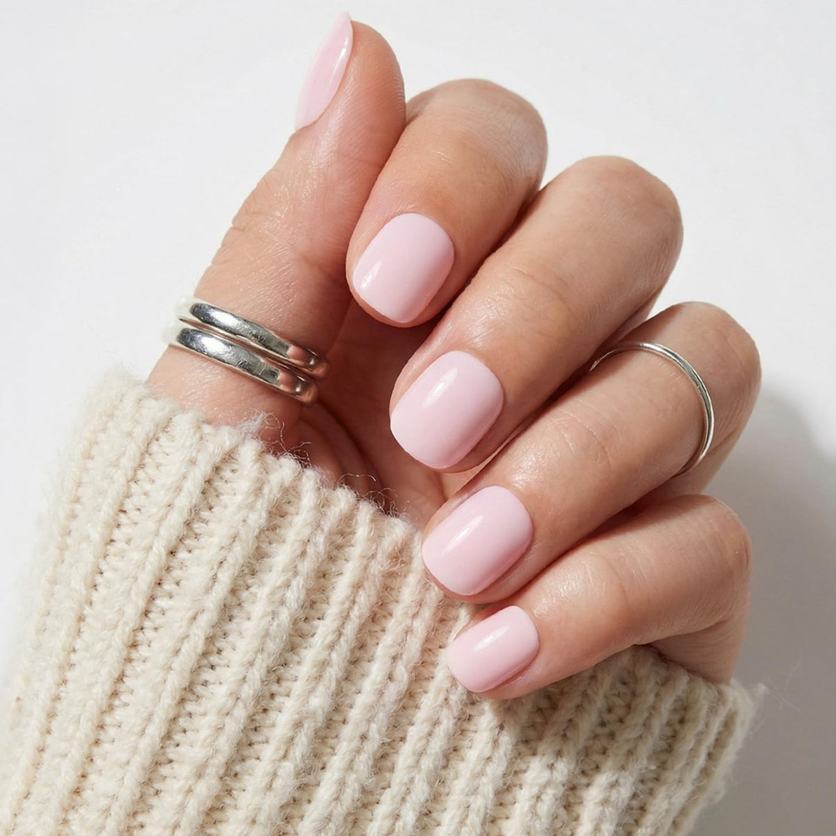 Glamnetic Press On Nails - Medium Square, Glossy Fake Nails 30 Pc Full Kit