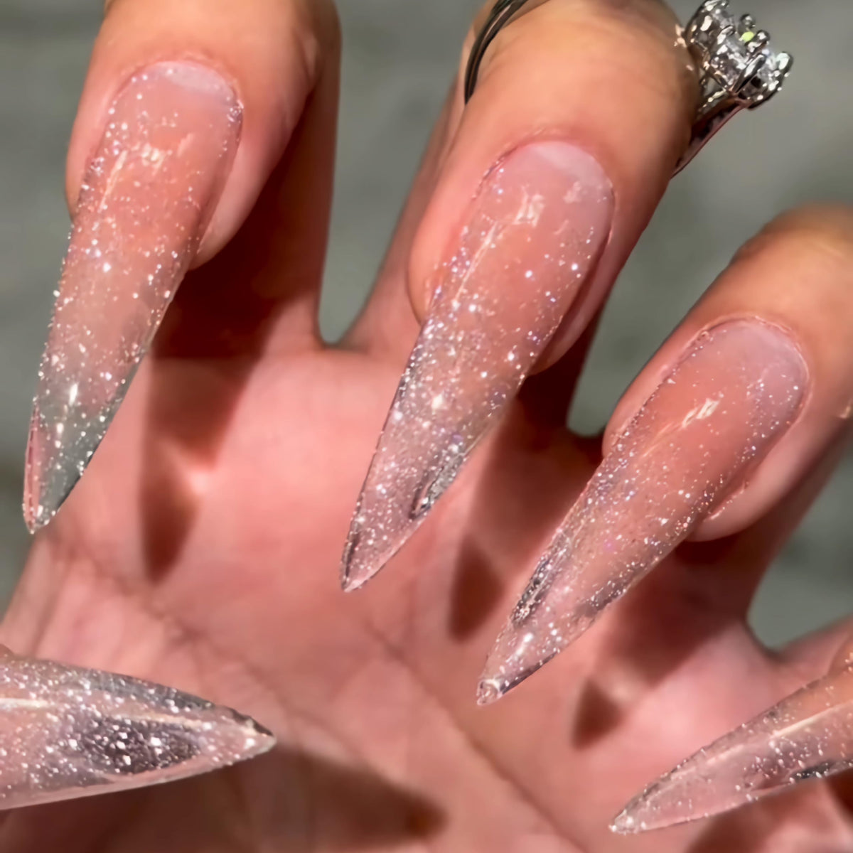 BABALAL Press On Nails Extra Long Stiletto Fake Nails Amber Tortoise Leopard Print 3D Metal Gold Swirl with Rhinestone Vintage Y2K Fall Luxury Glue On Nails