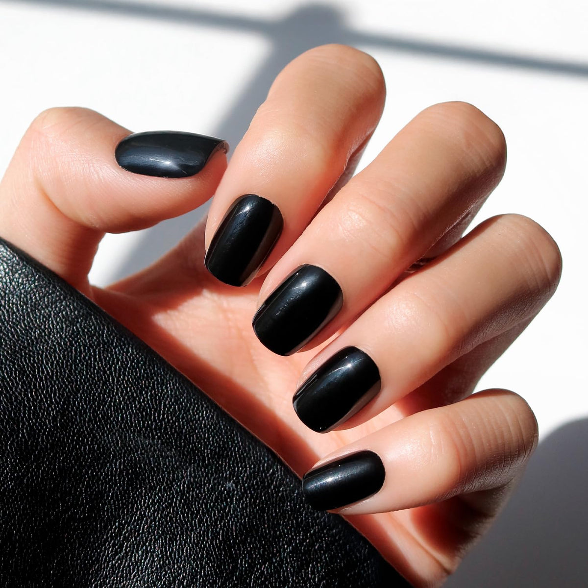 Glamnetic Press On Nails - Medium Square, Glossy Fake Nails 30 Pc Full Kit
