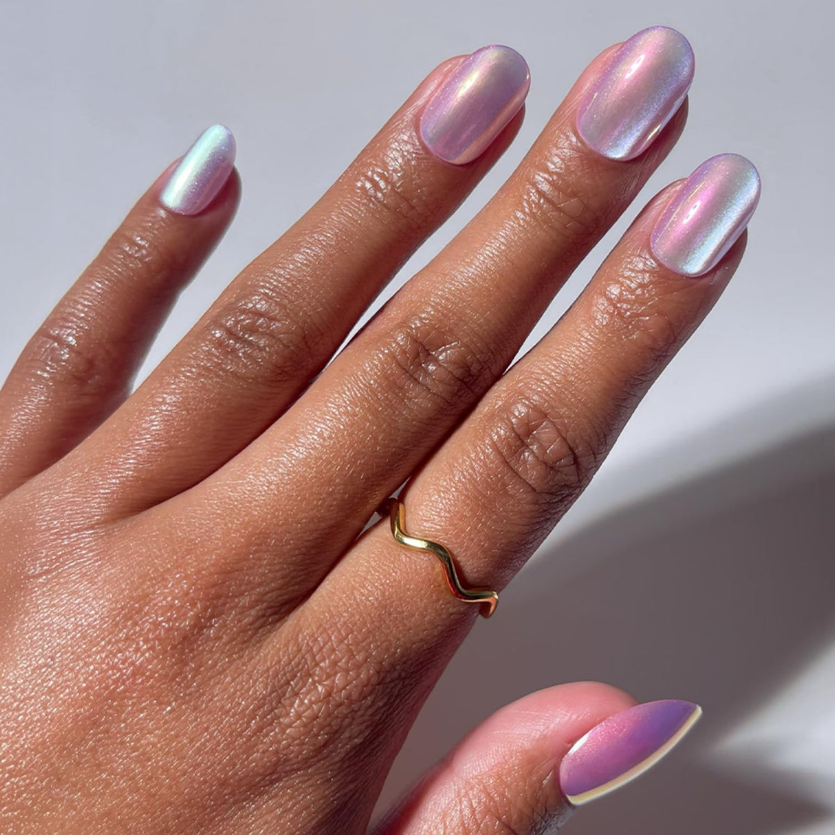 Glamnetic Press On Nails - Medium Coffin, Glossy Fake Nails 30 Pc Full Kit
