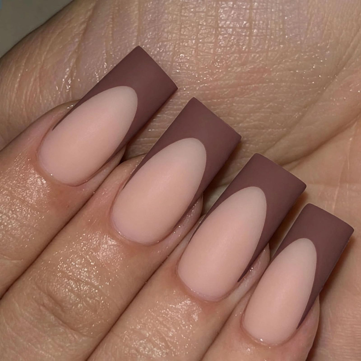 MISUD Press on Nails - Long Square Glue on Nails with White Bridal, Acrylic Wedding Bride Design 24 pcs