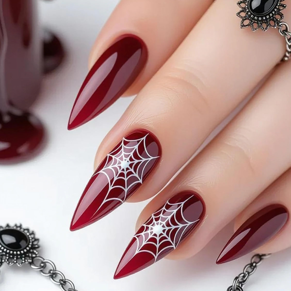 BABALAL Press On Nails Extra Long Stiletto Fake Nails Amber Tortoise Leopard Print 3D Metal Gold Swirl with Rhinestone Vintage Y2K Fall Luxury Glue On Nails