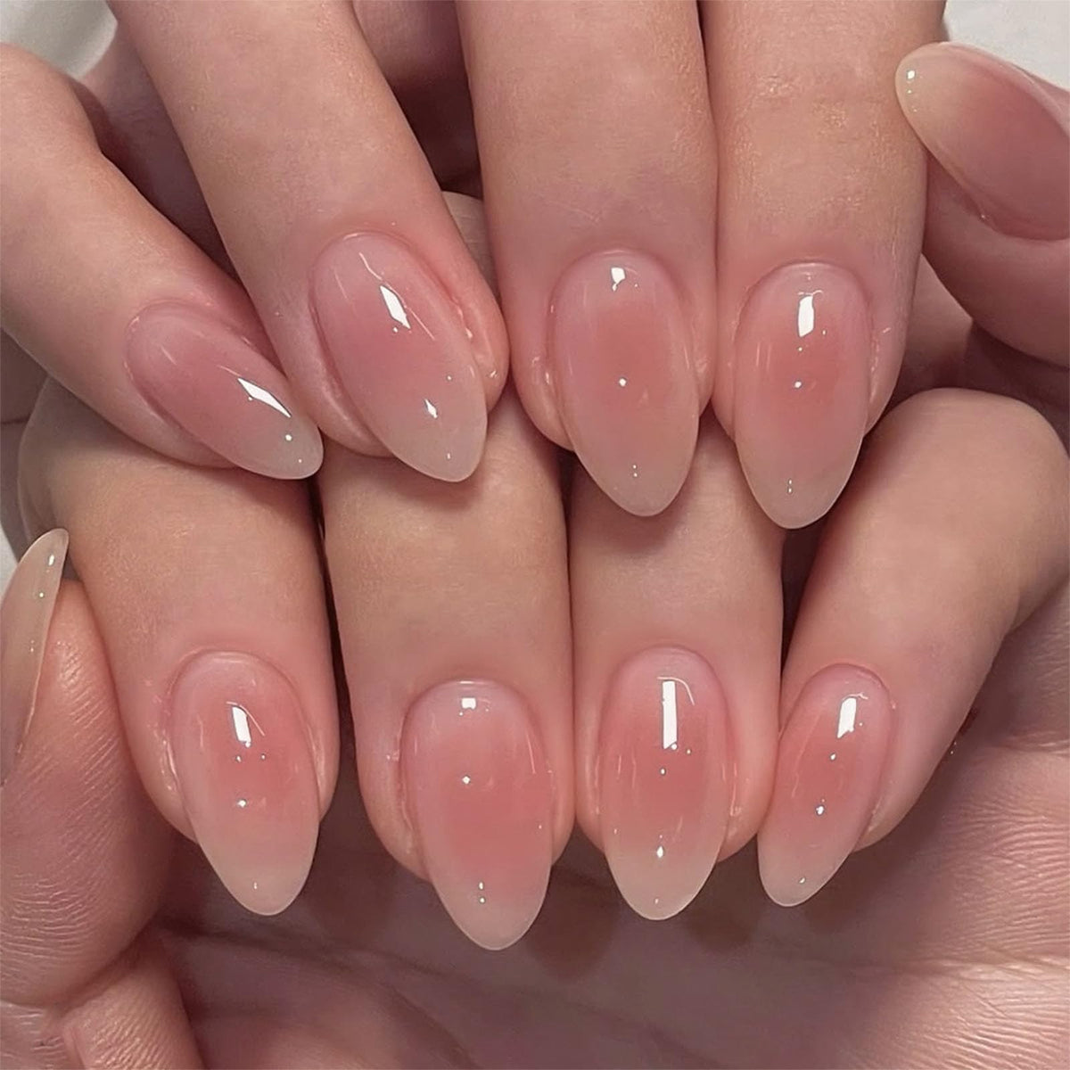 Short Press On Almond Fake Nails - Flower Acrylic Fall Nails Press Ons Full Cover Glue On Cute False Floral Stick On Nails for Women - 30 Pcs