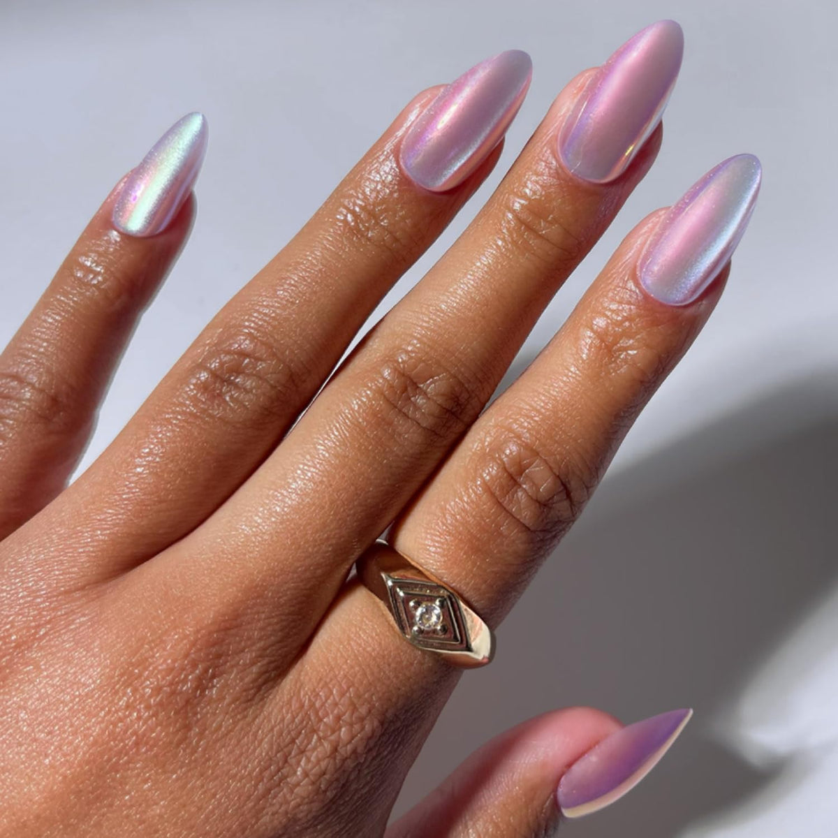 Glamnetic Press On Nails - Medium Coffin, Glossy Fake Nails 30 Pc Full Kit