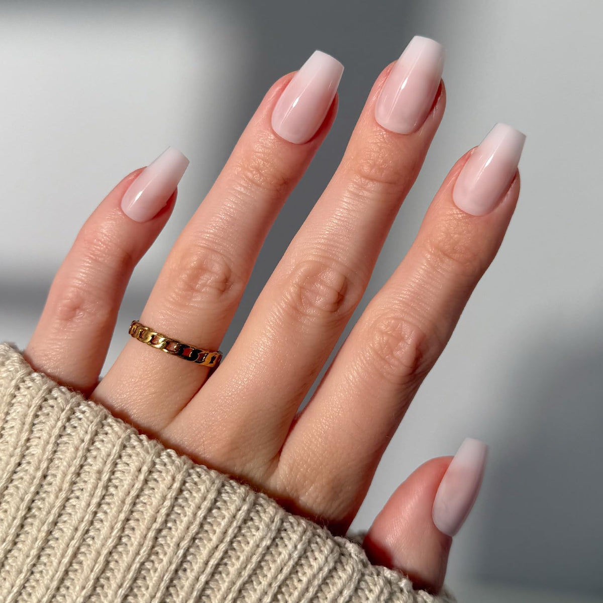 Glamnetic Press On Nails - Medium Almond, Glossy Fake Nails 30 Pc Full Kit