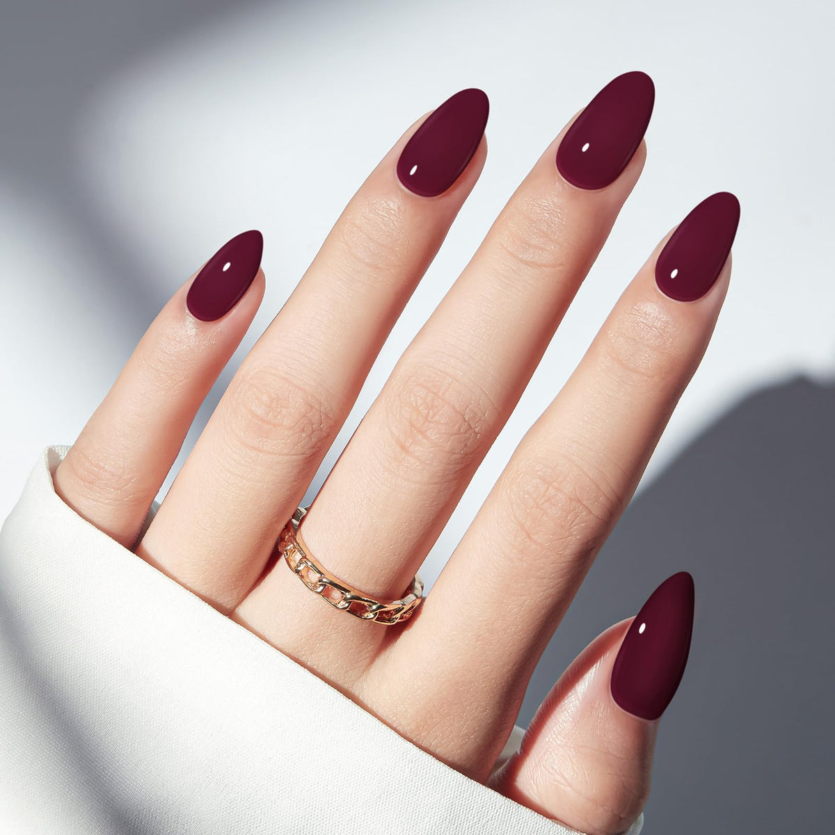 Modelones Extra Short Press on Nails, French Tips Squoval Fake Nails