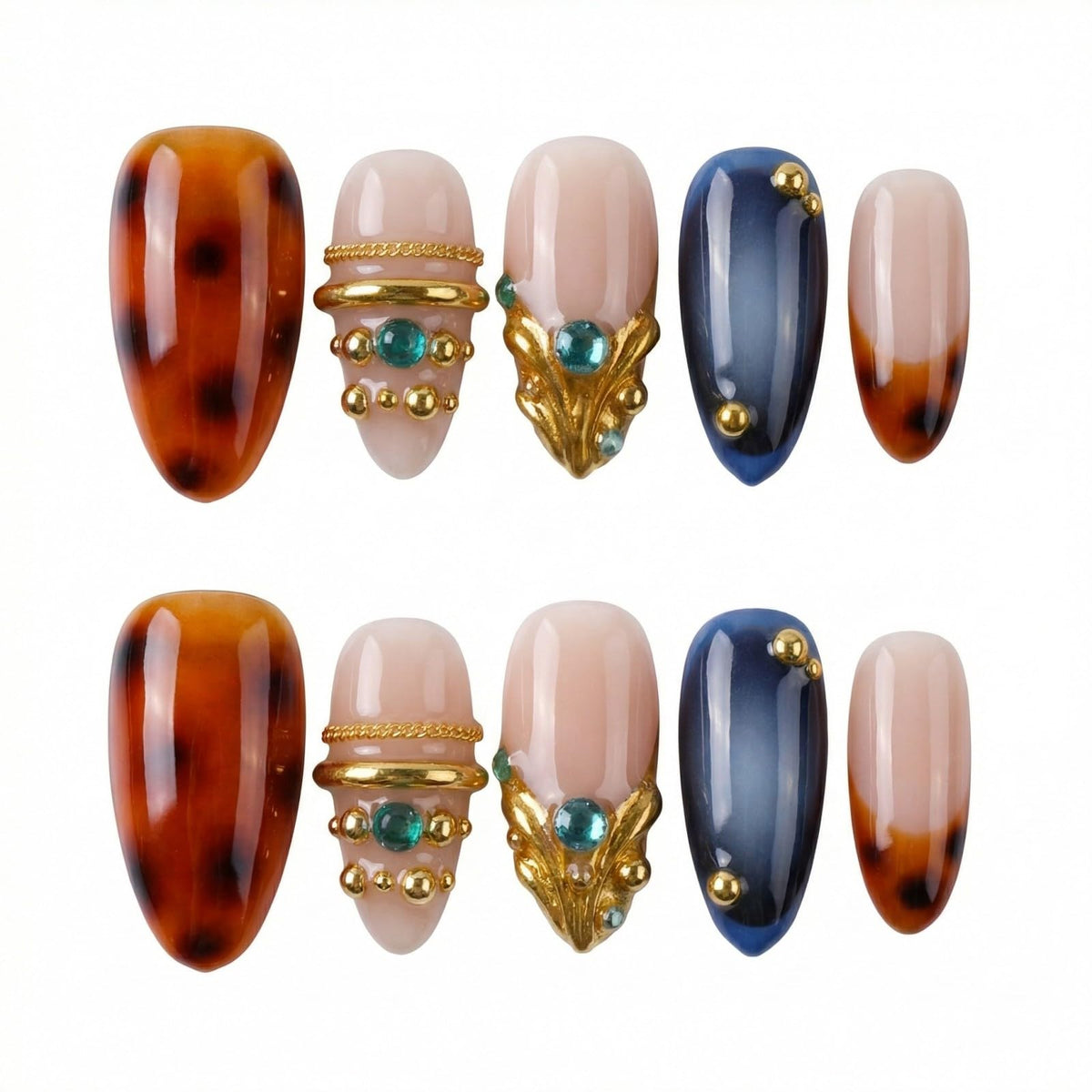 Luxury Handmade Press on Nails Medium Almond (Size M)