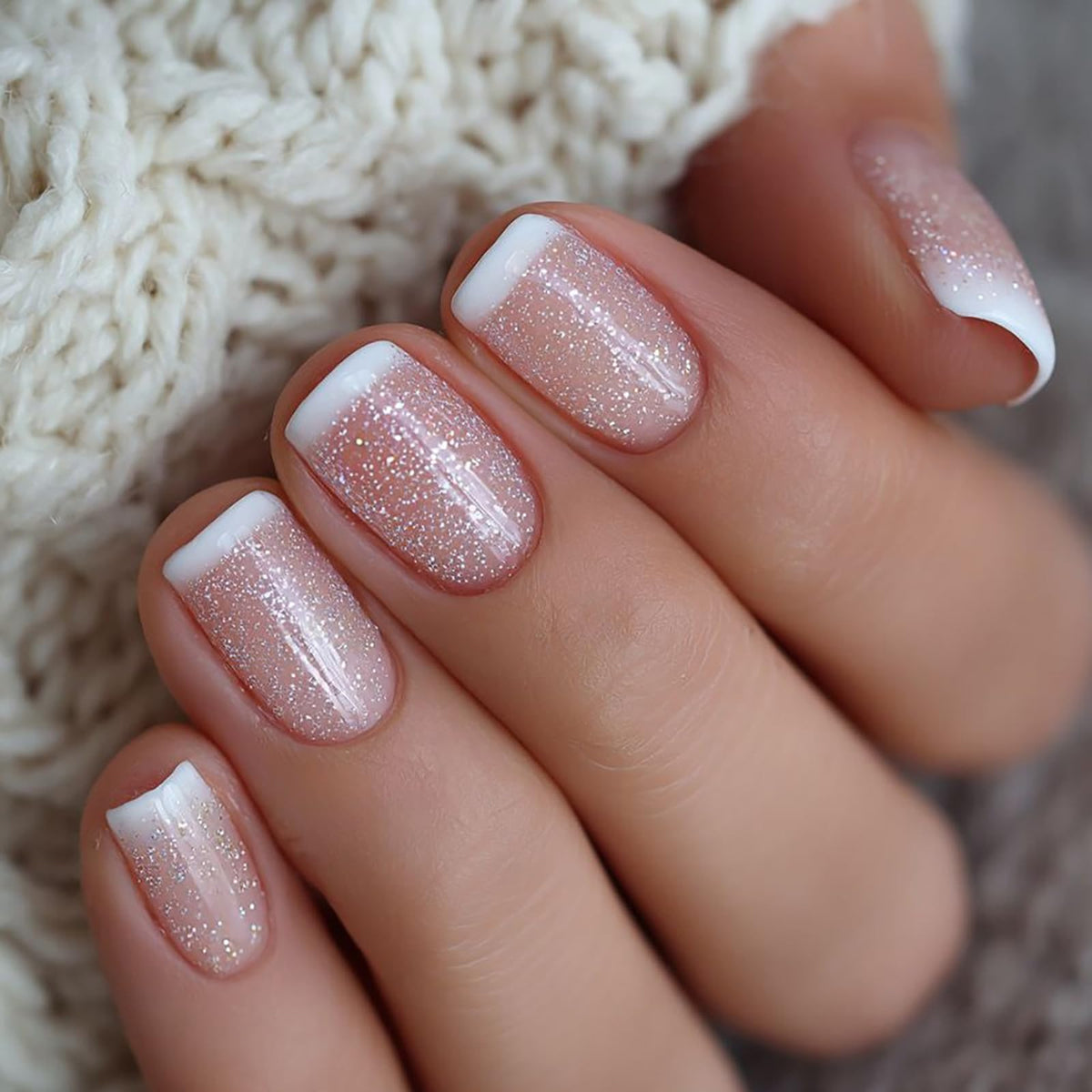 24Pcs Long Square Nude Pink White Nails Press ons Pearl Gold Flower Fake Nails Elegant False Nails Bridal Nails Glue on Luxurious Stick on Nails Casual Work for Girl Women Wedding Formal Occasions