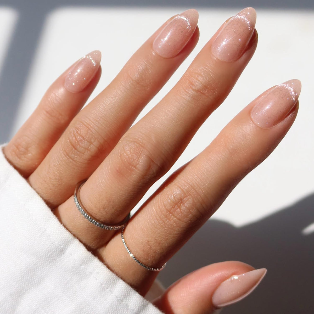 Glamnetic Press On Nails - Medium Square, Glossy Fake Nails 30 Pc Full Kit