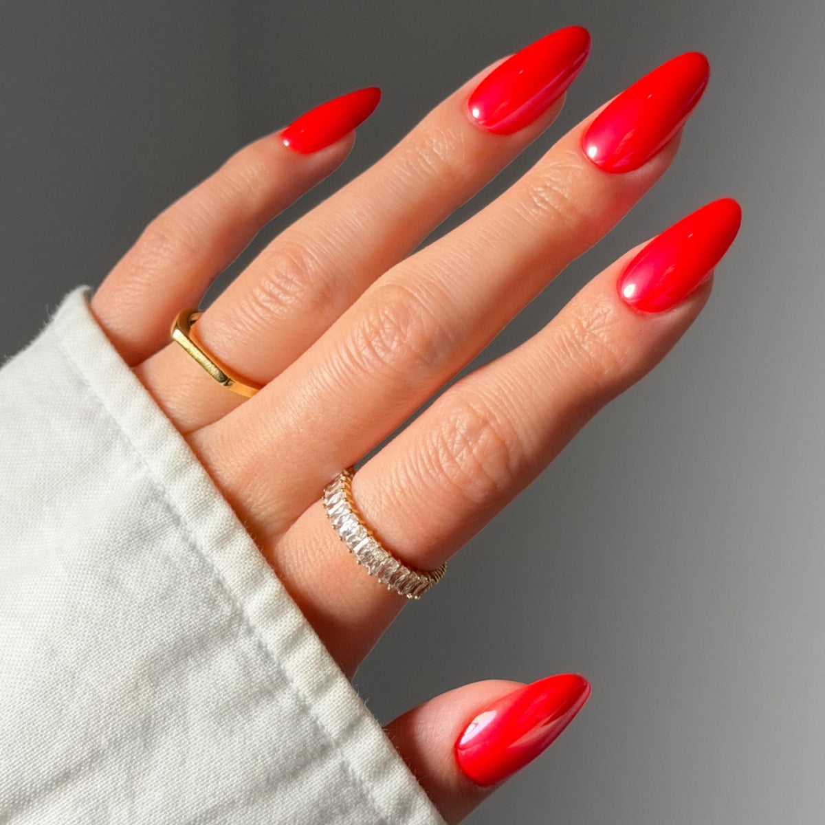 Glamnetic Press On Nails - Medium Coffin, Glossy Fake Nails 30 Pc Full Kit