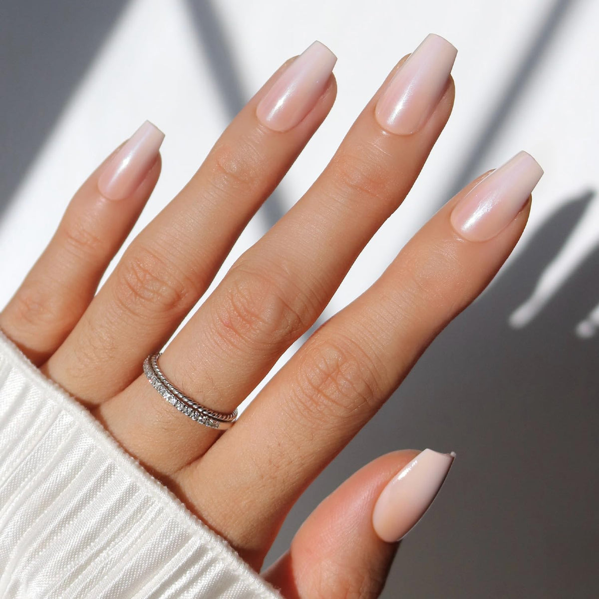 Glamnetic Press On Nails - Short Round, Glossy Fake Nails 30 Pc Full Kit