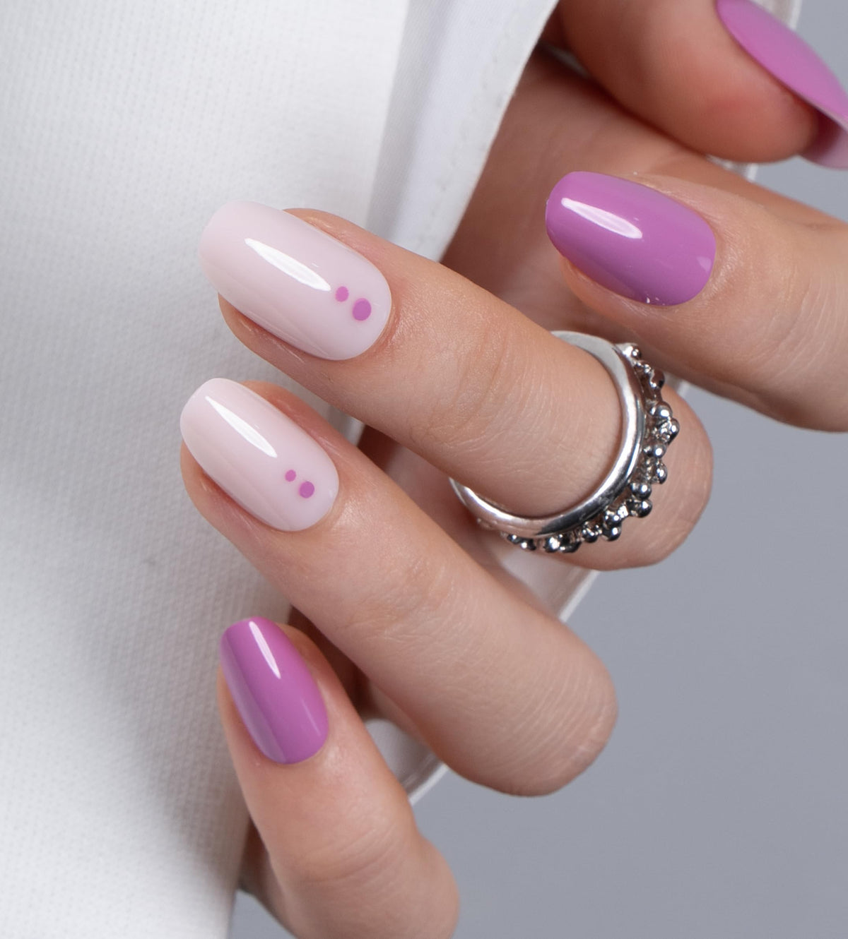 CurvLife Long French Tip Press On Nails, Pearl Rhinestones, Soft Gel