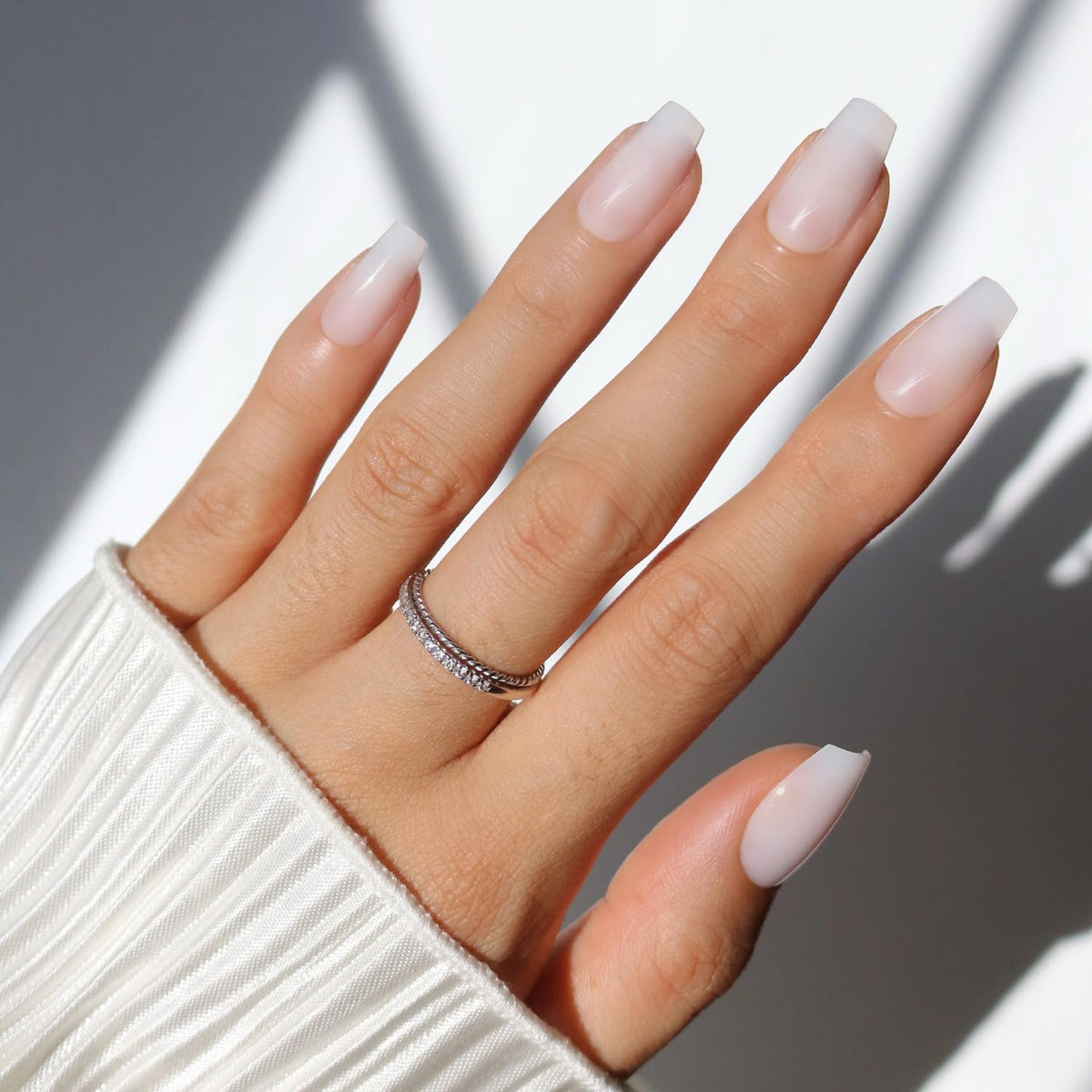 Glamnetic Press On Nails - Medium Almond, Glossy Fake Nails 30 Pc Full Kit