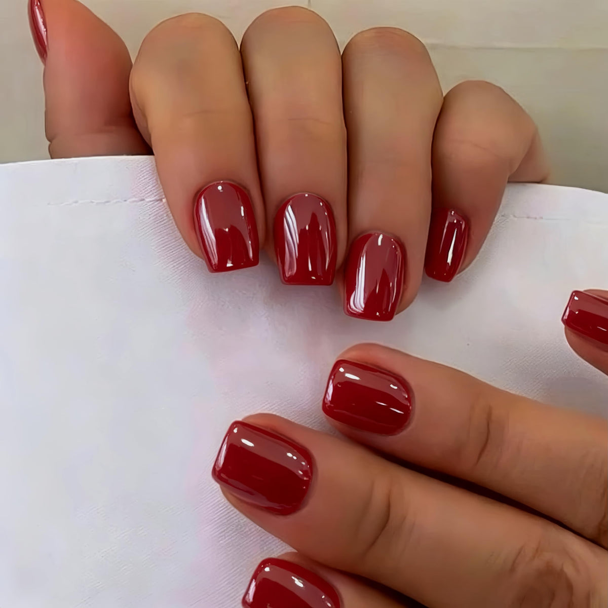 White French Tip Press On Nails Almond - KQueenest Chrome Press On Nails Medium, Glazed Natural Light Nude Fake Nails Press on, Reusable Glue on Nails Stick On Nail for Women Bridal Wedding