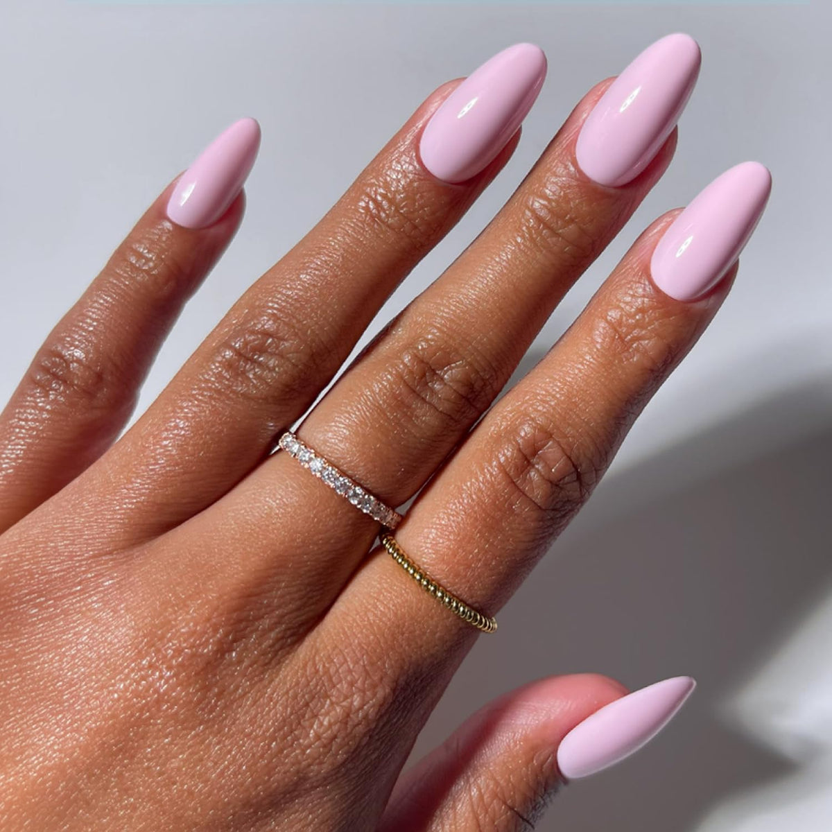 Glamnetic Press On Nails - Medium Coffin, Glossy Fake Nails 30 Pc Full Kit