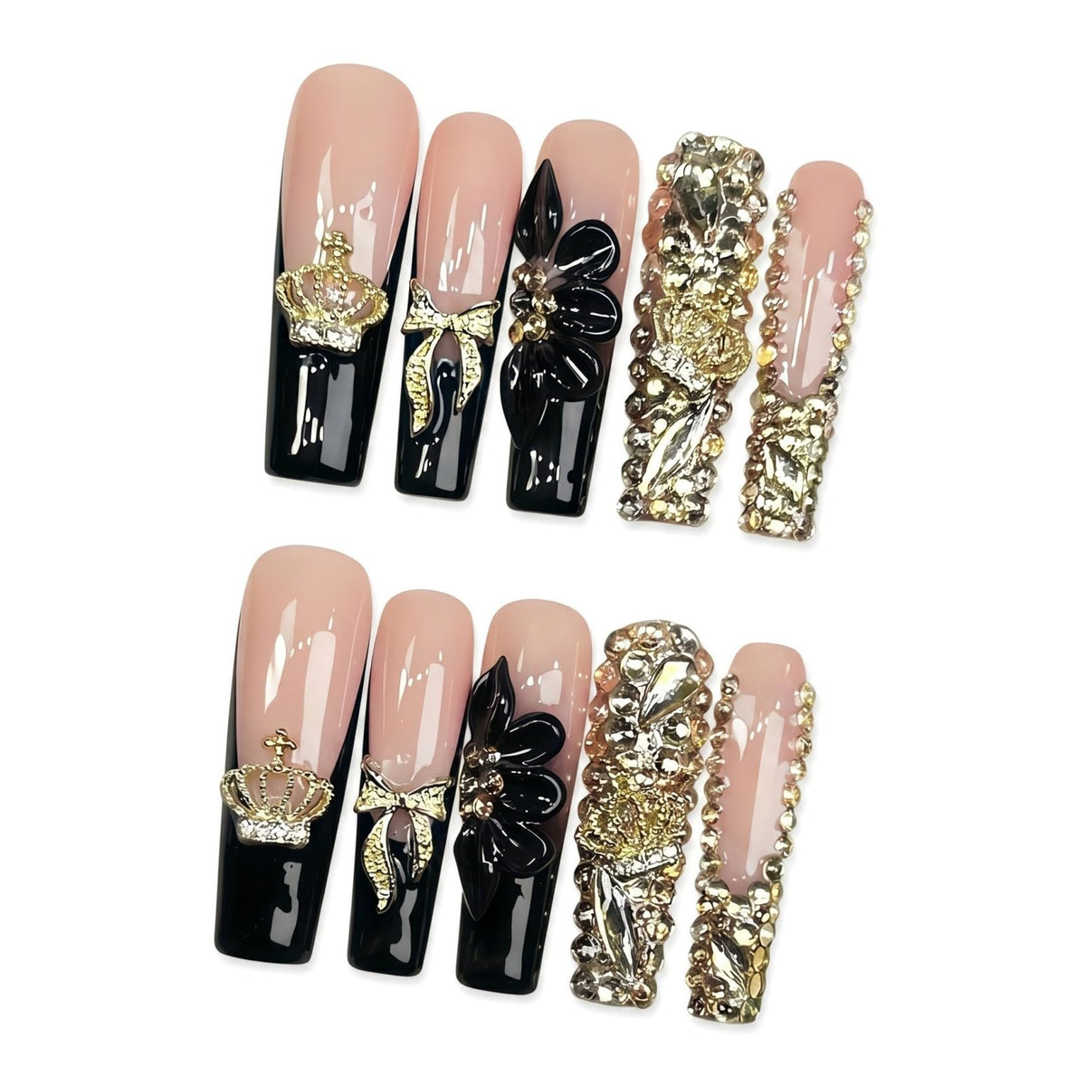 xl Square Handmade Press on Nails Long Luxury Acrylic Fake Nails