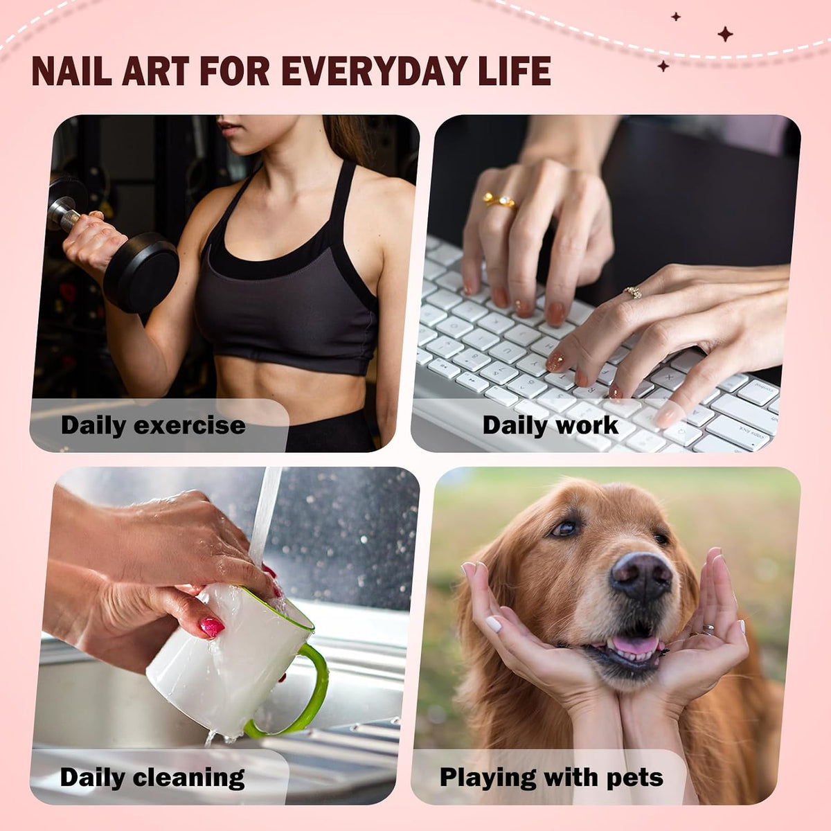 3D White Flower Press on Nails Medium Fakes Nails Almond Shape False Nails with Bling Rhinestones Designs, Glossy Reusable Elegant Acrylic Nails with Glue-24Pcs Nail Kit for Women Wedding Party