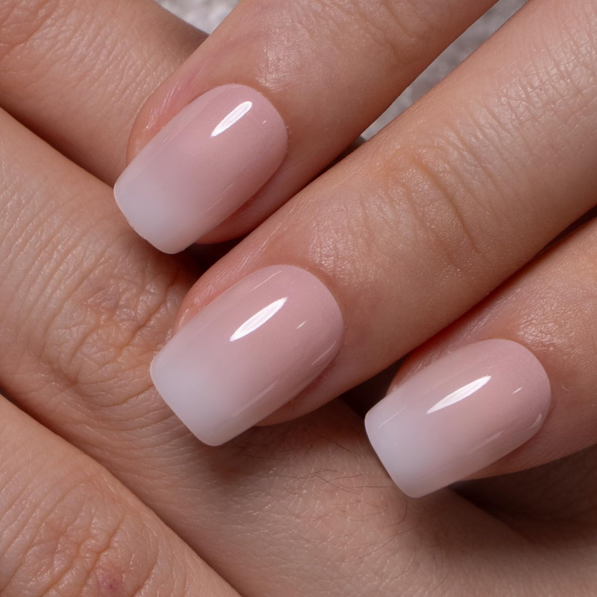 CurvLife Extra Short Oval Press On Nails, Nude Peach Pink, Soft Gel