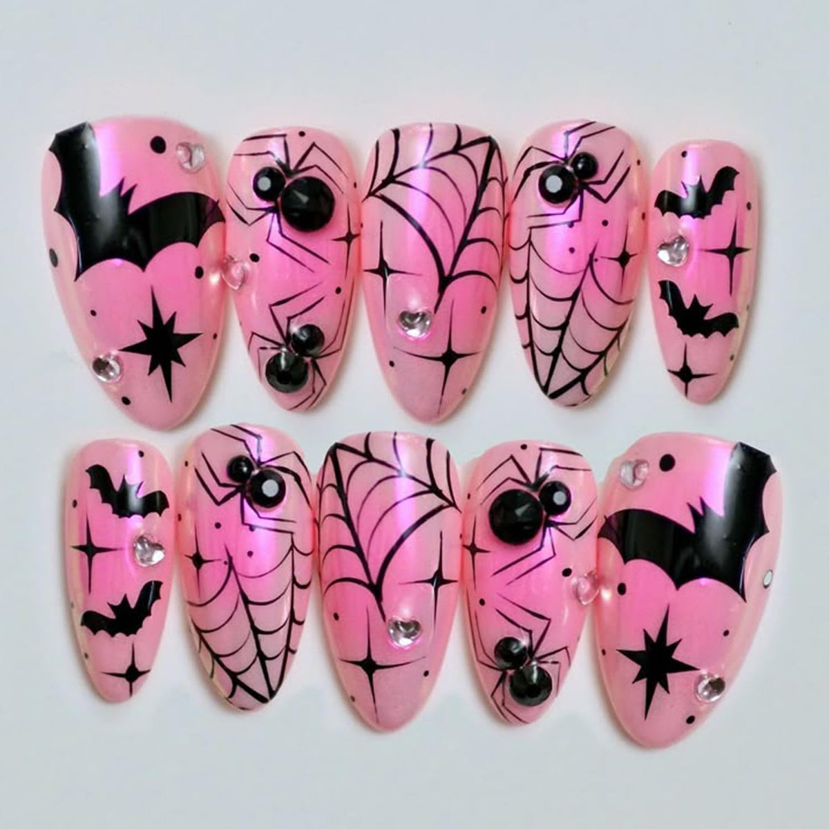 30Pcs Gold Star Moon Press on Nails Long Stiletto French Tip Fake Nails Press on 3D Chrome Gold Design Sun False Nails Irregular Gilded Lines Full Cover Purple Glossy Artificial Acrylic Nail for Women