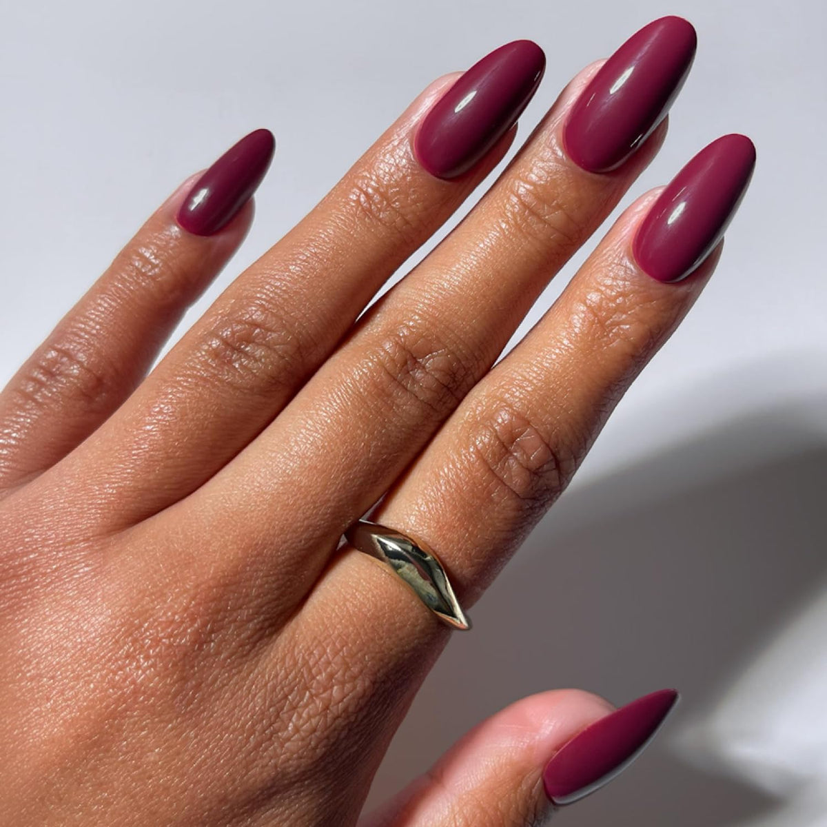 Glamnetic Press On Nails - Medium Coffin, Glossy Fake Nails 30 Pc Full Kit
