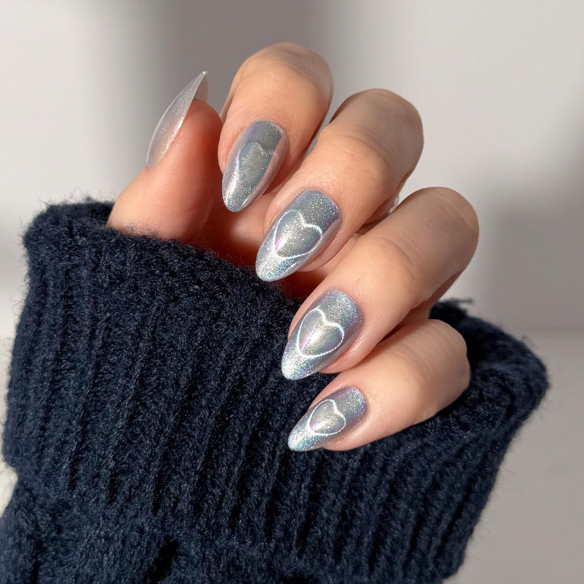 Glamnetic Press On Nails - Short Almond, Glazed Fake Nails 30 Pc Full Kit