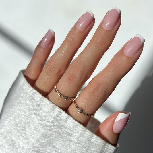 Glamnetic Press On Nails - Medium Square, Glossy Fake Nails 30 Pc Full Kit