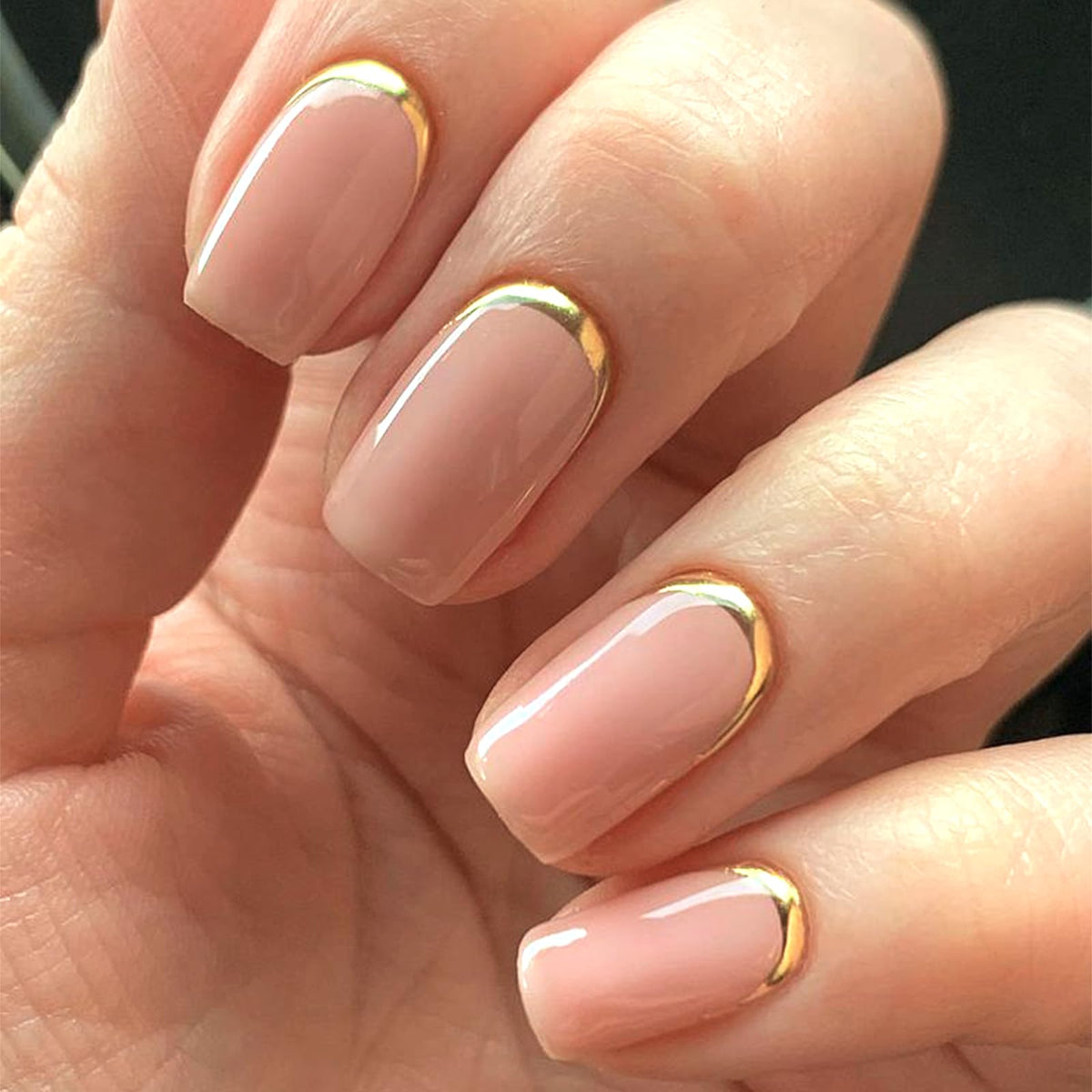 Modelones Extra Short Press on Nails, French Tips Squoval Fake Nails