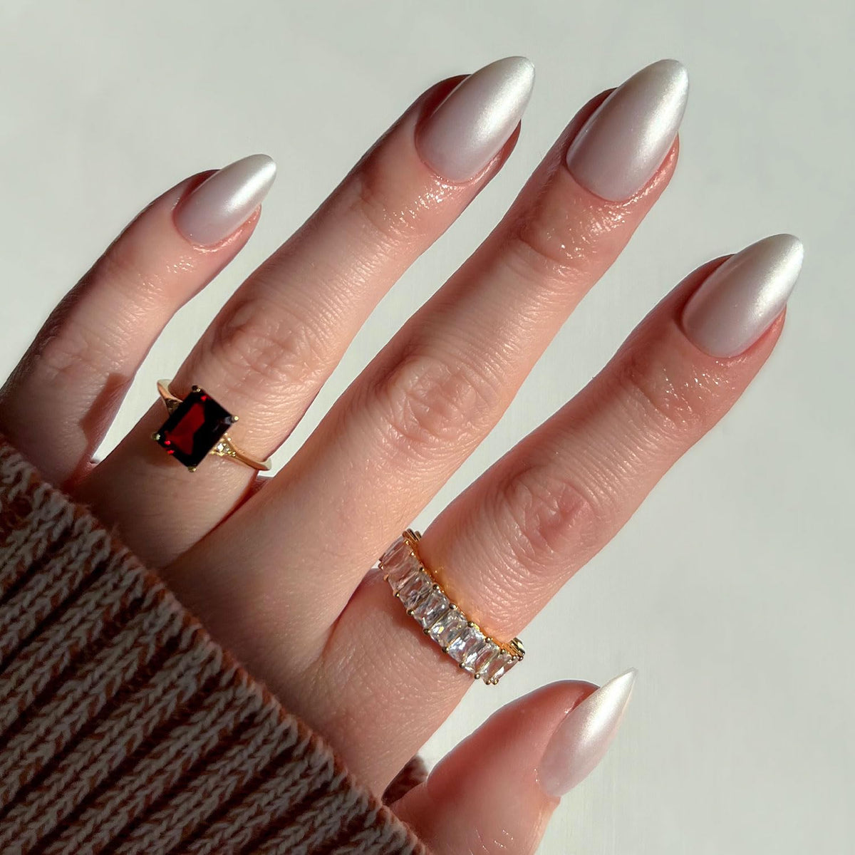 Glamnetic Press On Nails - Medium Square, Glossy Fake Nails 30 Pc Full Kit