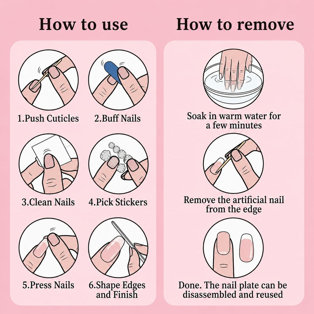 Minimal Luxury Gold Wave Press On Nails Medium Almond, PUNSOKO Nude Pink Fake Nails with 3D Gold Chrome French Tips, Long Lasting Reusable 24 PCS Acrylic Nails Kit for Women Daily Wear