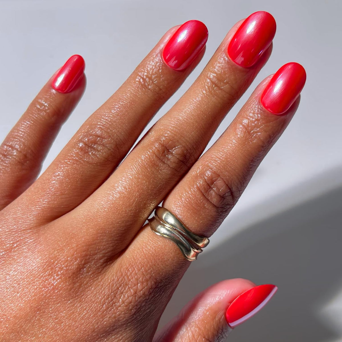 Glamnetic Press On Nails - Medium Coffin, Glossy Fake Nails 30 Pc Full Kit