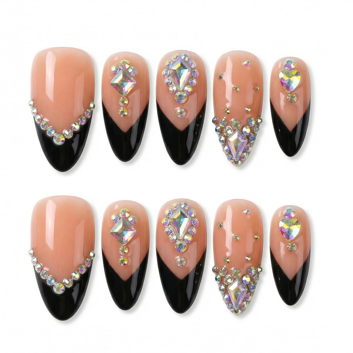 Luxury Handmade Press on Nails Medium Almond (Size M)